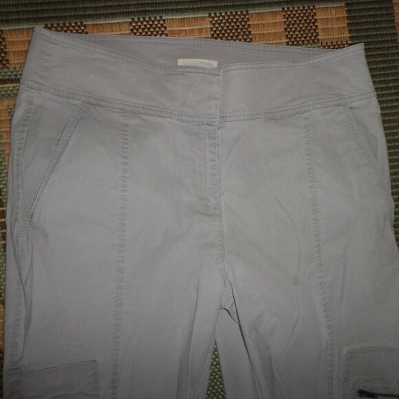 Eileen Fisher Pants PXS Light Grey Zip/Hooks closure Zip Hem Several Pockets - Picture 5 of 12